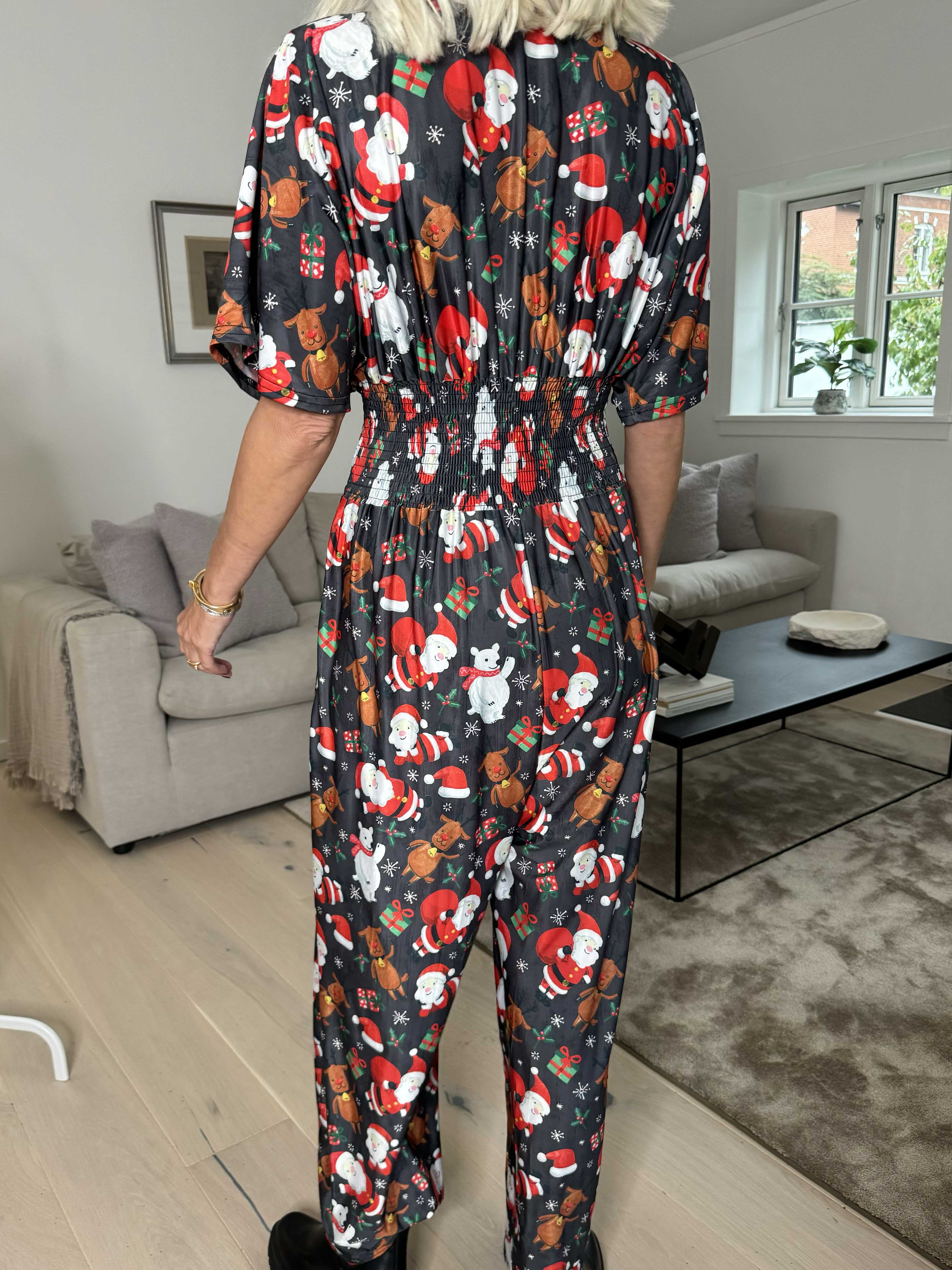 Pams Christmas Jumpsuit - Jumpsuit med resår och julmotiv
